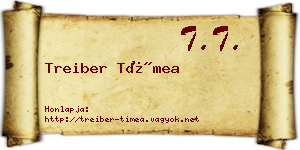 Treiber Tímea névjegykártya